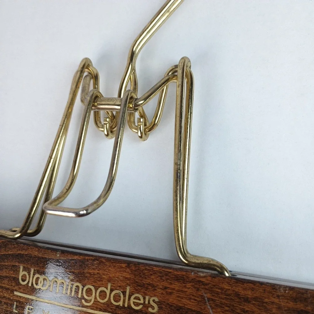 Vtg Bloomingdale Wooden Pants Slacks Trouser Locking Hangers Sears Germany